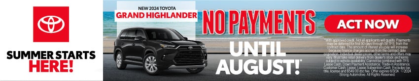 New 2024 Grand Highlander No Payments Till August. Act Now.